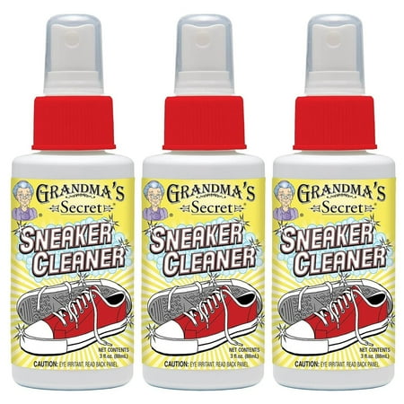Grandma's Secret Sneaker Cleaner Stain Remover Shoe Cleaner for Rubber, Canvas, Leather 3oz 3 Pack