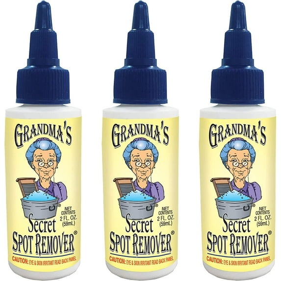 Grandma's Secret Spot Remover - Chlorine, Bleach and Toxin-Free Stain Remover - Stain Remover for Clothes - Fabric Stain Remover Removes Oil, Paint, Blood and Pet Stains pack of 3