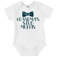 thumbnail image 1 of Grandma's Stud Muffin Cute Bow Tie Bodysuit Jumper Boys Infant Baby Brisco Brands 12M, 1 of 6