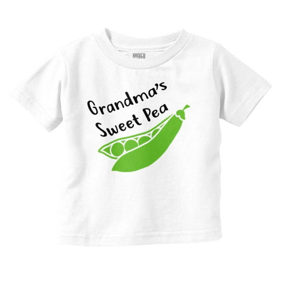 Grandma's Sweet Pea Adorable Cute Toddler Boy Girl T Shirt Infant Toddler Brisco Brands 3T