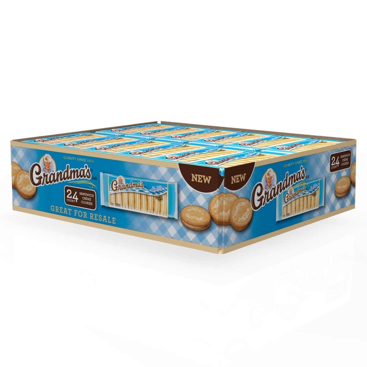 Grandma's Mini Sandwich Crèmes Vanilla Flavored Cookies, 24 Count