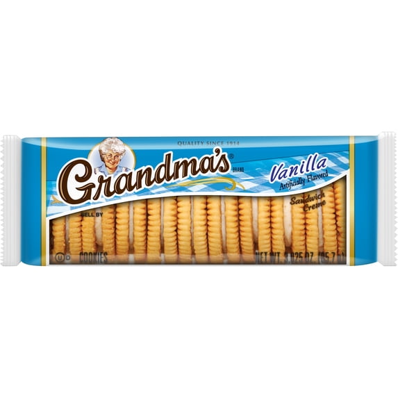 Grandma's Vanilla Sandwich Creme Cookies, 3.025 oz Bag
