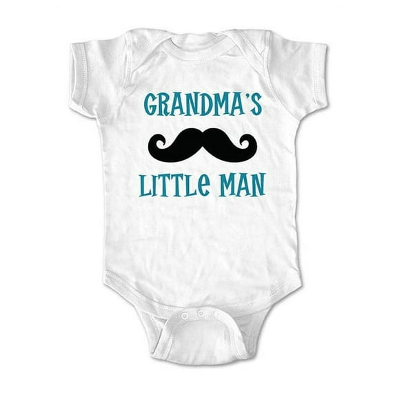 Grandma's little man - wallsparks cute & funny Brand - baby one piece bodysuit - Great baby shower gift!