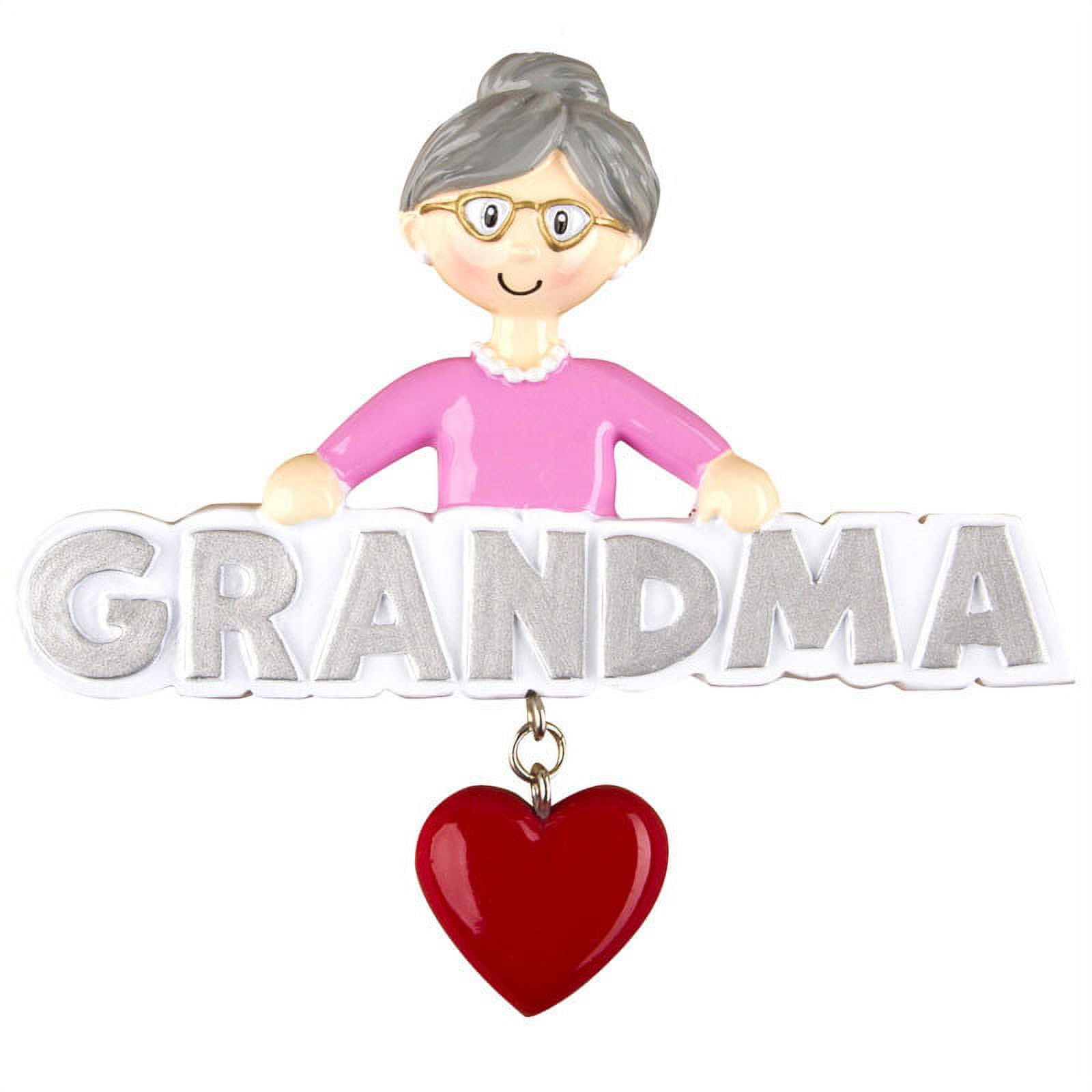 Grandma with Heart Personalized Christmas Ornament DO-IT-YOURSELF