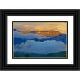 thumbnail image 1 of Grandmaison, Mike 14x11 Black Ornate Wood Framed with Double Matting Museum Art Print Titled - Canada, BC Sunset on the Canadian Rockies, 1 of 4