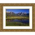 thumbnail image 1 of Grandmaison, Mike 14x11 Gold Ornate Wood Framed with Double Matting Museum Art Print Titled - Canada, Alberta, Jasper Lake in Jasper NP, 1 of 4