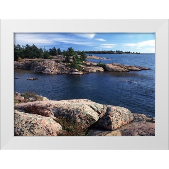 Grandmaison, Mike 14x11 White Modern Wood Framed Museum Art Print Titled - Canada, Ontario, Georgian Bay at Killarney PP