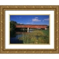 thumbnail image 1 of Grandmaison, Mike 18x14 Gold Ornate Wood Framed with Double Matting Museum Art Print Titled - Canada, Montrose, West Montrose Covered Bridge, 1 of 4