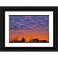 thumbnail image 1 of Grandmaison, Mike 32x23 Black Ornate Wood Framed with Double Matting Museum Art Print Titled - Canada, Manitoba, Winnipeg Clouds at sunset, 1 of 4