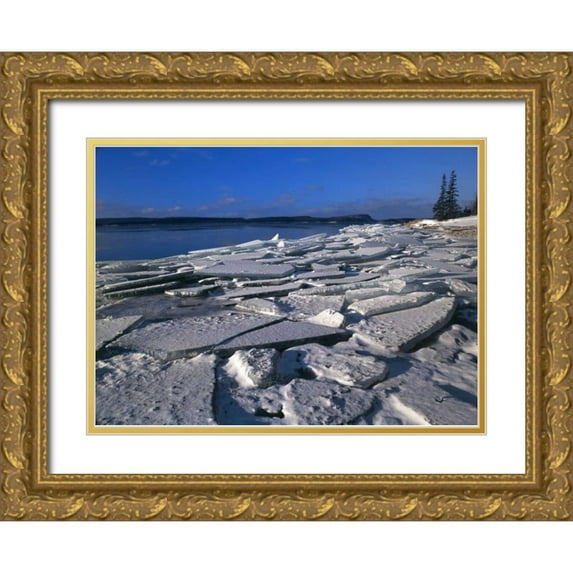 Grandmaison, Mike 32x24 Gold Ornate Wood Framed with Double Matting Museum Art Print Titled - Canada, Ontario, Rossport, Lake Superior