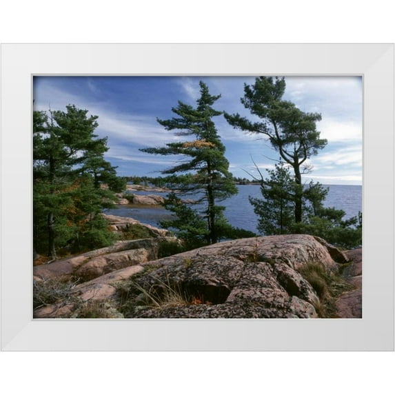 Grandmaison, Mike 32x25 White Modern Wood Framed Museum Art Print Titled - Canada, Ontario, Killarney Provincial Park