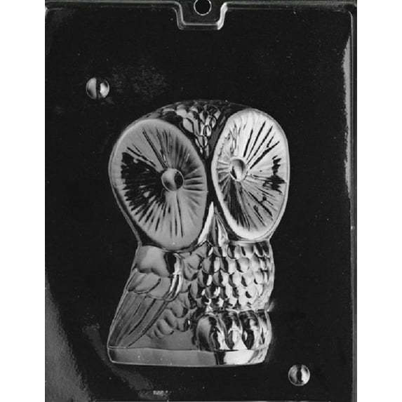 Grandmama's Goodies A070A & B 2 Piece 3D Owl Chocolate Candy Soap Mold with Exclusive Molding Instructions