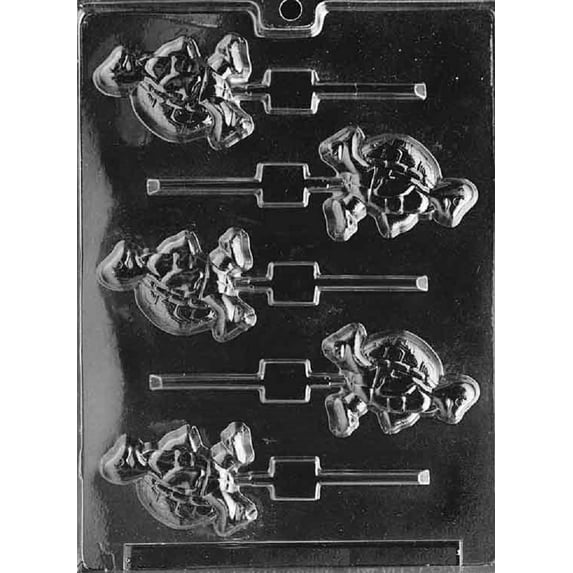 Grandmama's Goodies A083 Turtle Lollipop Chocolate Candy Soap Mold with Exclusive Molding Instructions