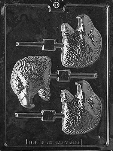 Grandmama's Goodies Eagle Head Lollipop Mold – Food Grade PETG Plastic Chocolate Candy Soap Mold, 2-3/8 X 3-5/8 Inch - View #2