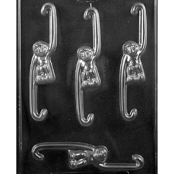 Grandmama's Goodies A130 Hanging Monkey Chocolate Candy Soap Mold with Exclusive Molding Instructions