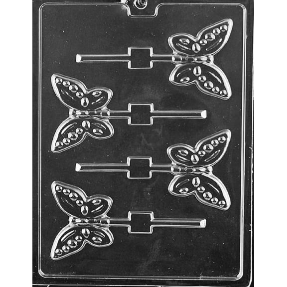 Grandmama's Goodies A134 Butterfly Lollipop Chocolate Candy Soap Mold with Exclusive Molding Instructions
