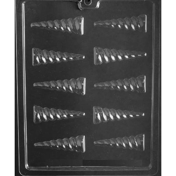 Grandmama's Goodies A152 Unicorn Horn Chocolate Candy Soap Mold with Exclusive Molding Instructions