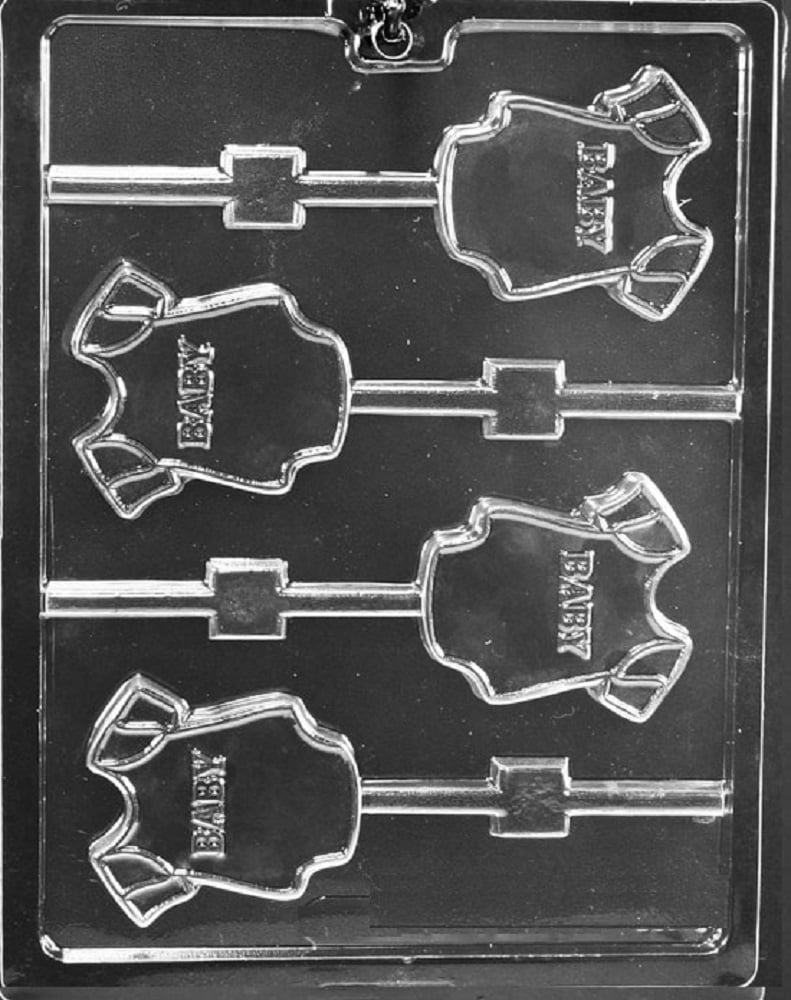 Grandmama's Goodies B062 Baby Onesie Lollipop Baby Shower Chocolate Candy Soap Mold with Exclusive Molding Instructions