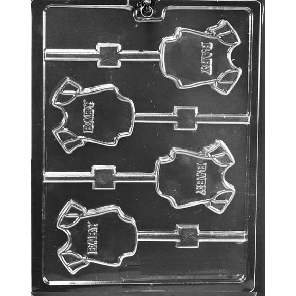 Grandmama's Goodies B062 Baby Onesie Lollipop Baby Shower Chocolate Candy Soap Mold with Exclusive Molding Instructions