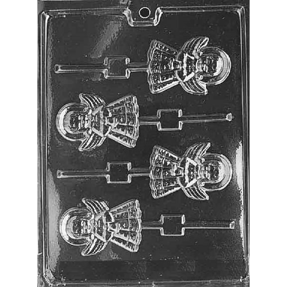 Grandmama's Goodies C106 Christmas Angel Lollipop Christmas Chocolate Candy Soap Mold with Exclusive Molding Instructions