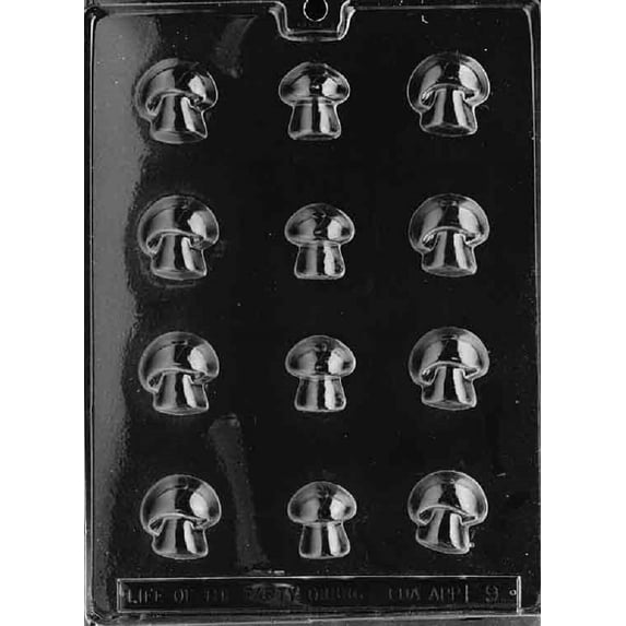 Grandmama's Goodies F009 Mushroom Chocolate Candy Soap Mold with Exclusive Molding Instructions
