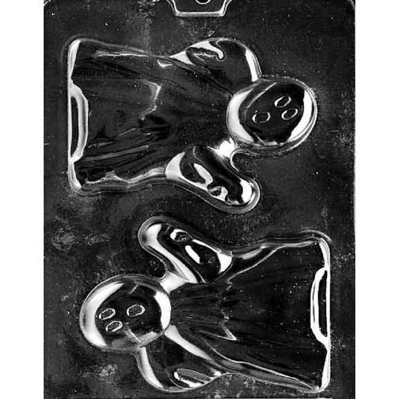 Grandmama's Goodies H086 Spooky Ghost Lollipop Halloween Chocolate Candy Soap Mold with Exclusive Molding Instructions