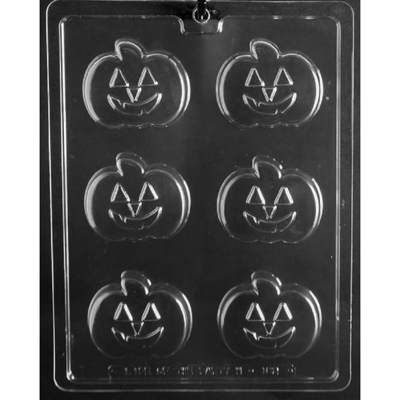 Grandmama's Goodies H182 Pumpkin Shape Cookie Halloween Chocolate Candy Soap Mold with Exclusive Molding Instructions