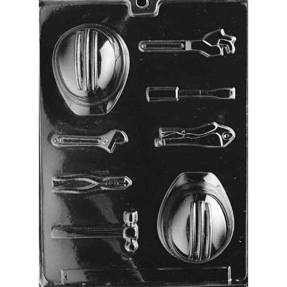 Grandmama's Goodies J055 Hard Hat Tool Chocolate Candy Soap Mold with Exclusive Molding Instructions