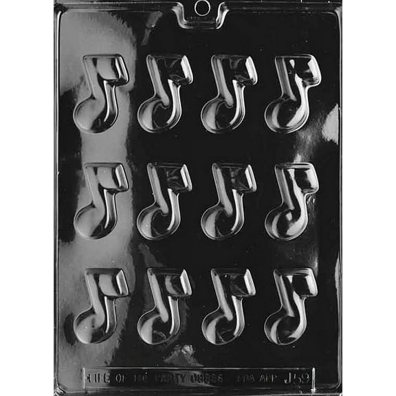 Grandmama's Goodies J059 Musical Note Chocolate Candy Soap Mold with Exclusive Molding Instructions
