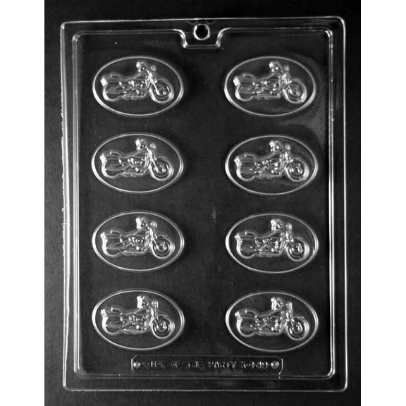 Grandmama's Goodies K149 Bite Size Motorcycle Chocolate Candy Soap Mold with Exclusive Molding Instructions