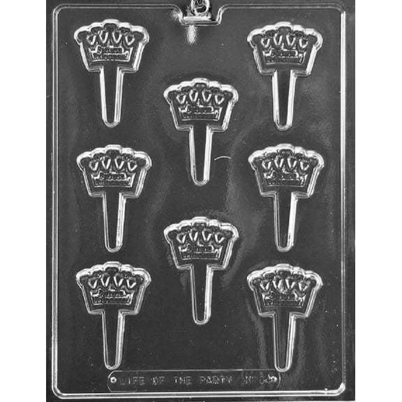 Grandmama's Goodies K164 Princess Crown Cake Cupcake Pick Chocolate Candy Soap Mold with Exclusive Molding Instructions