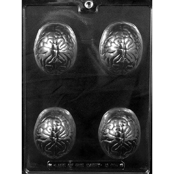 Grandmama's Goodies M197 The Brain Chocolate Candy Soap Mold with Exclusive Molding Instructions