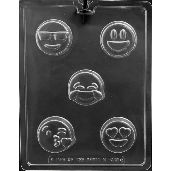 Grandmama's Goodies M249 Funny Facces Sandwich Cookie Chocolate Candy or Soap Mold with Exclusive Molding Instructions