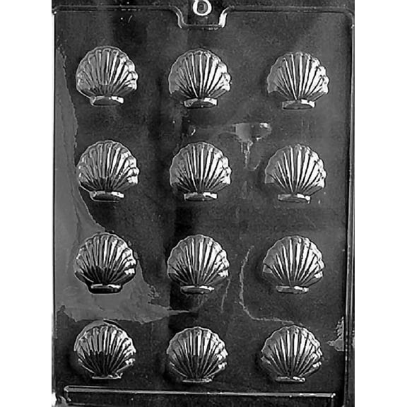 Grandmama's Goodies N001 Small Shell Chocolate Candy Soap Mold with Exclusive Molding Instructions