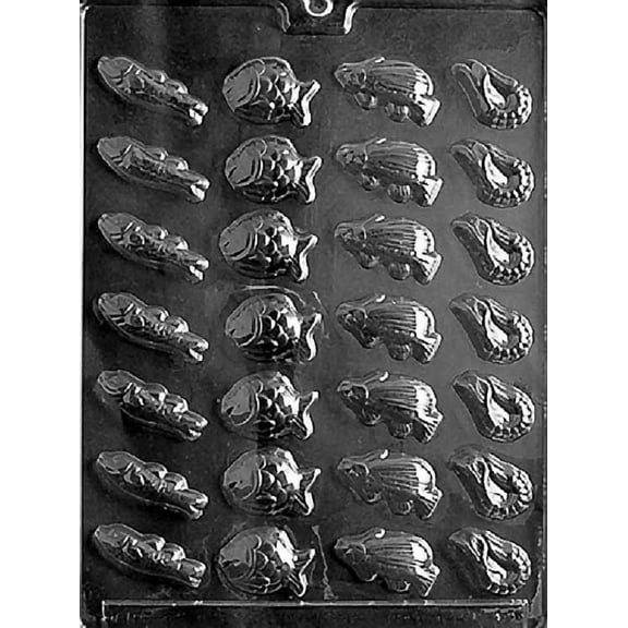 Grandmama's Goodies N012 B/S Fish Chocolate Candy Soap Mold with Exclusive Molding Instructions