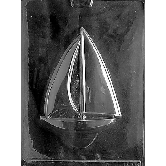 Grandmama's Goodies N023 Large Sailboat Boat Chocolate Candy Soap Mold with Exclusive Molding Instructions