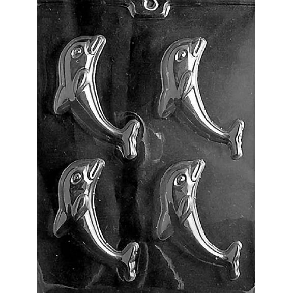 Grandmama's Goodies N041 Dolphin Chocolate Candy Soap Mold with Exclusive Molding Instructions