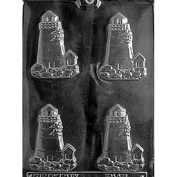 Grandmama's Goodies N043 Lighthouse Chocolate Candy Soap Mold with Exclusive Molding Instructions