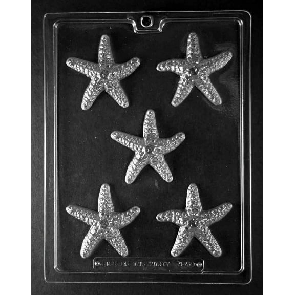 Grandmama's Goodies N059 Starfish Chocolate Candy Soap Mold with Exclusive Molding Instructions