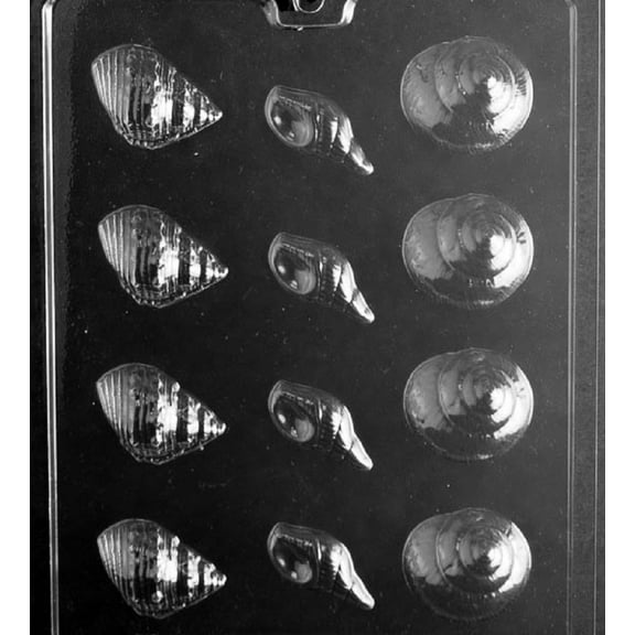 Grandmama's Goodies N069 Shell Assortment Chocolate Candy Soap Mold with Exclusive Molding Instructions