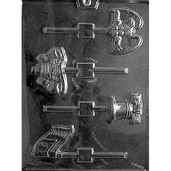 Grandmama's Goodies P013 USA Lollipop Chocolate Candy Soap Mold with Exclusive Molding Instructions