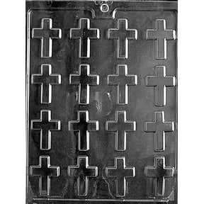 Grandmama's Goodies R004 B/S Cross Chocolate Candy Soap Mold with Exclusive Molding Instructions