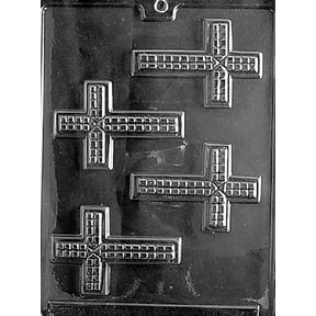 Grandmama's Goodies R010 Fancy Cross Chocolate Candy Soap Mold with Exclusive Molding Instructions