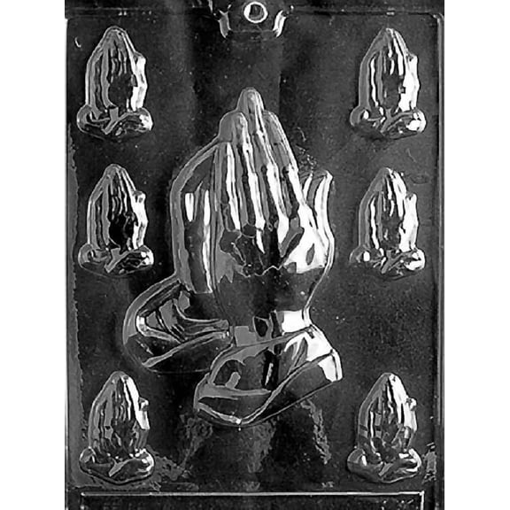 Grandmama's Goodies R031 Asst. Praying Hands Prayer Chocolate Candy Soap Mold with Exclusive Molding Instructions