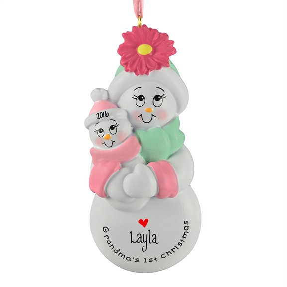 Grandma's First - Baby Girl Ornament