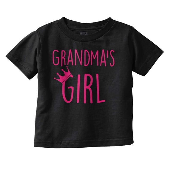 Grandmas Girl Princess Granddaughter Youth T Shirt Tee Girls Infant Toddler Brisco Brands 12M