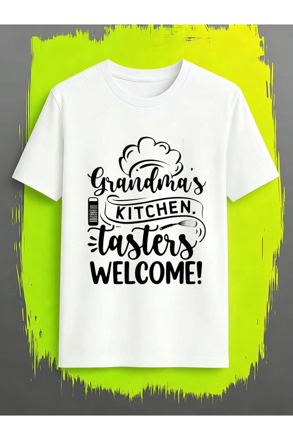 Grandmas Kitchen Graphic Tee Stylish Black Design Welcome to Taste Vintage Retro Shirt for Cooking Enthusiasts Home Chefs Gifts