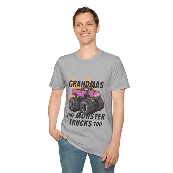 Grandmas Like Monster Trucks Graphic Celebration T-Shirt