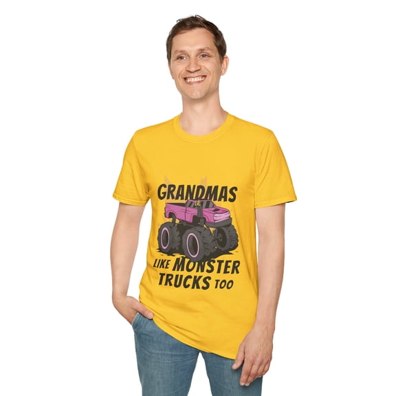 Grandmas Like Monster Trucks Graphic Celebration T-Shirt