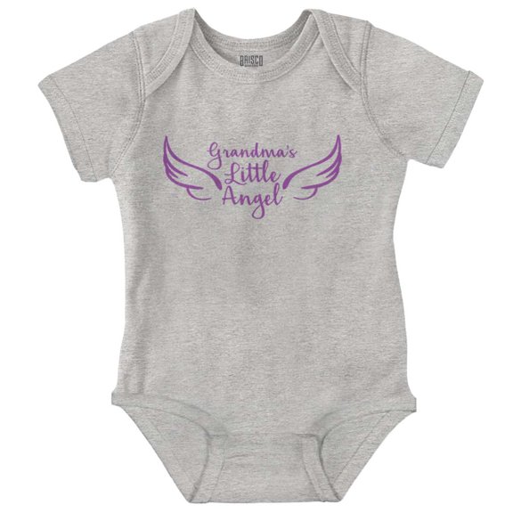 Grandmas Little Angel Cute Grandchild Romper Boys or Girls Infant Baby Brisco Brands 12M